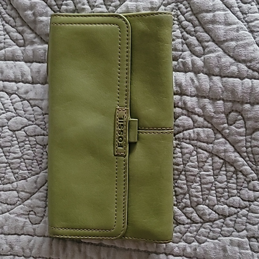 Fossil green wallet